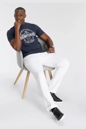 DELMAO Stretch-Jeans »"Reed"«, gerader Beinschnitt, Used-Look-Waschung, niedrige Leibhöhe