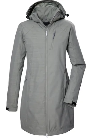 Killtec Softshellparka »KOS 57 WMN SFTSHLL PRK«, Wasserabweisender, atmungsaktiver Parka mit abnehmbarer Kapuze
