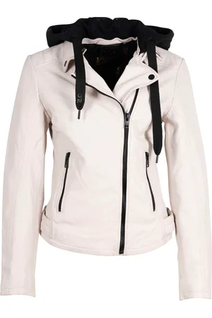 Mauritius Lederjacke »2Wrinko SF«, mit Kapuze, mit Zipper am Ärmelabschluss, mit Kapuze, mit Schultersteppung