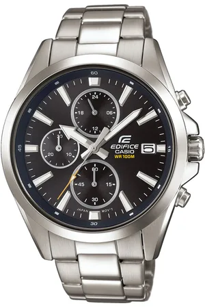 Casio Chronograph, Quarzuhr,Armbanduhr,Herrenuhr, Edelstahlarmband, bis 10bar wasserdicht