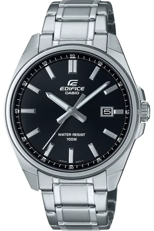 Casio Quarzuhr, Armbanduhr, Herrenuhr, bis 10 bar wasserdicht, Datum, Edelstahlarmband