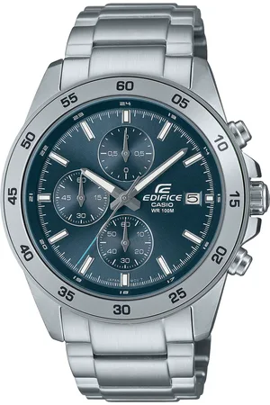 Casio Chronograph, Quarzuhr,Armbanduhr,Herrenuhr, bis 10 bar wasserdicht,Edelstahlarmband