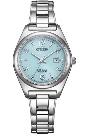 Citizen Solaruhr, Armbanduhr, Damenuhr, Titan, Datum, Saphirglas