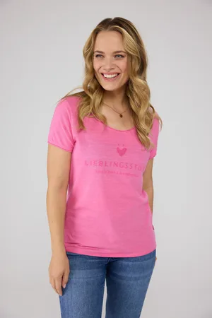 Lieblingsstück Rundhalsshirt »CiaEp«, mit Logo Druck