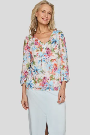 Rabe Druckbluse, im Tunika-Stil und mit floralem Muster