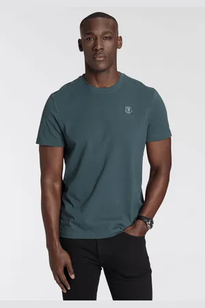 DELMAO Rundhalsshirt, Kurzarm, Regular Fit, basic, aus 100% Baumwolle
