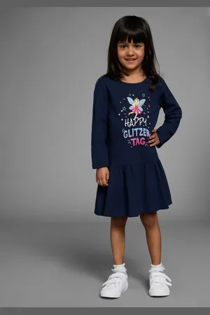 Kidsworld Jerseykleid »HAPPY GLITZER TAG«, kniefreie Länge, verspielter Look, aus Baumwollmischung