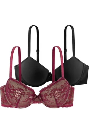 Dorina Bügel-BH »CHLOE«, Vorgeformte leicht gepolsterte Cups, florale Spitze, tiefer Ausschnitt