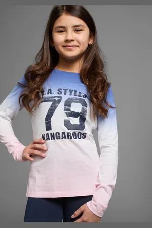 KangaROOS Langarmshirt, Langarm, taillierter Schnitt, mit Print, Rundhalsausschnitt