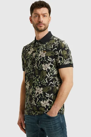 PME Legend™ Poloshirt »Short sleeve polo printed fine pique«, mit floralen Muster