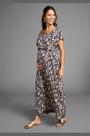 Neun Monate Umstandskleid »Langes Schwangerschafts- und Still-Kleid«, Jersey-Kleid für Schwangerschaft und Stillzeit