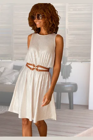 Lascana Sommerkleid, mit Glitzerfäden im Material, Partykleid, leicht transparent