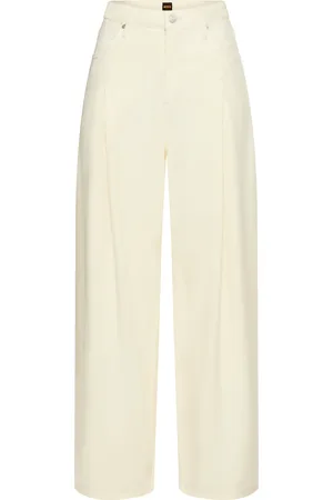 HUGO BOSS Loose-fit-Jeans »Slouchy Pleated Mid Rise«, ( DENIM), mit Bundfalten