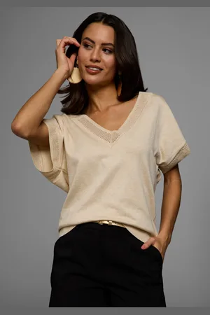 Laura Scott Kurzarmpullover, mit sommerlichem Ajourmuster - NEUE KOLLEKTION