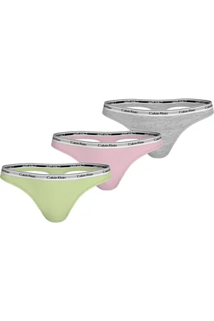 Calvin Klein Tanga »3 PACK THONG (LOW-RISE)«, (Packung, 3 St., 3er-Pack), mit Logobund