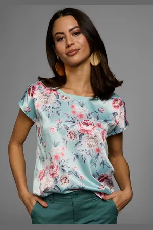 Laura Scott Shirtbluse, aus glänzendem Satin