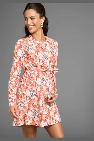 Neun Monate Umstandskleid »Kurzes Schwangerschafts-Kleid mit Knopfleiste, Minikleid«, Shirtkleid mit tiefer Knopfleiste, ideal zum Stillen