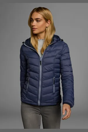 Polarino Steppjacke, mit Kapuze, für kühle Tage, aus leichtem Webmaterial, wasserabweisend