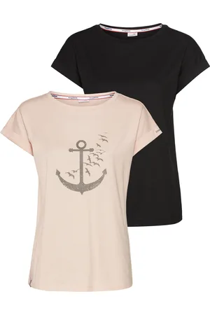 KangaROOS T-Shirt, (Packung, 2 tlg., 2er-Pack), aus elastischem Jersey