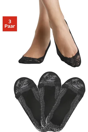 vivance collection Füßlinge, (Packung, 3 Paar), mit femininem Muster