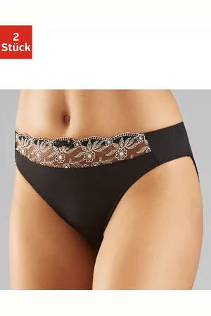 Nuance Slip, (Packung, 2 St.), mit schöner Stickereispitze