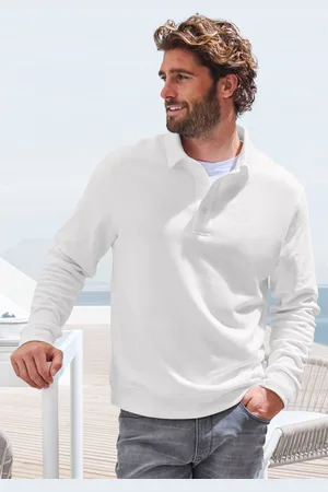 john devin Sweatshirt, Langarm, Sweatshirt mit Polokragen, Baumwollmischung
