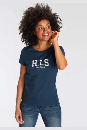 H.I.S T-Shirt, bedruckt, für die Freizeit, aus Baumwolle