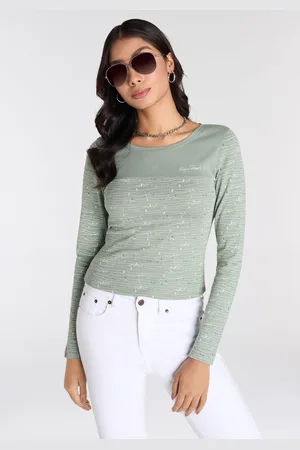 KangaROOS Langarmshirt, Langarm, sehr figurbetont, aus Baumwolle