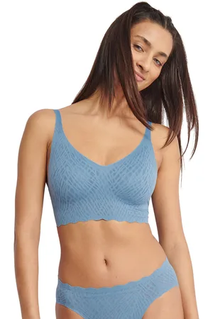Sloggi Bustier »ZERO Feel Bliss Bralette«, Nahtlos, V-Ausschnitt, Stretch-Spitze