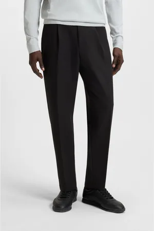 HUGO BOSS Webhose »T_Convert-Pleat«, mit Zugbund und Markenlabel