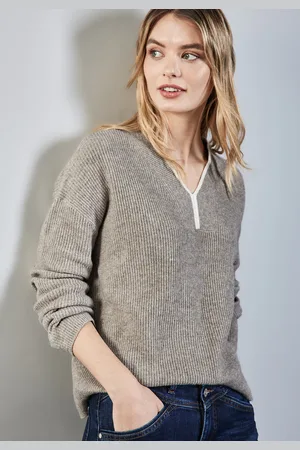 Street one Strickpullover, mit Kontrastdetail
