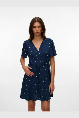 VERO MODA Minikleid »VMALBA SS SHORT DRESS WVN NOOS«