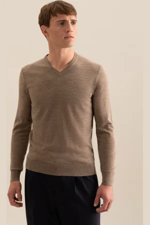 Seidensticker Strickpullover »Schwarze Rose«, V-Neck Uni