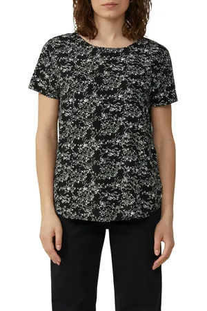 QS by s.Oliver Kurzarmbluse, mit All-Over Print