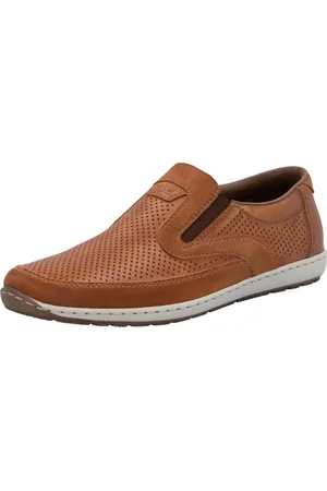 Rieker Slipper, Loafer, Schlupfschuh, seitliche Stretcheinsätze und Perforation