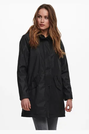 ONLY Funktionsmantel »ONLSALLY RAINCOAT OTW NOOS«, mit Kapuze und Teddyplüschfutter