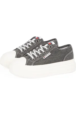 Tommy Hilfiger Plateausneaker »TJW FOXING FLATFORM LC«, Freizeitschuh, Halbschuh, Schnürschuh im Jeans-Look