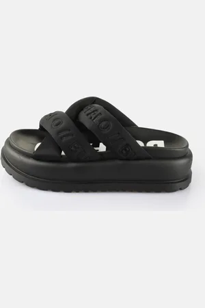 Buffalo Pantolette »PALMA CROSS vegan«, Schlappen, Poolslides, Hausschuh, Schommerschuh, Strandschuh