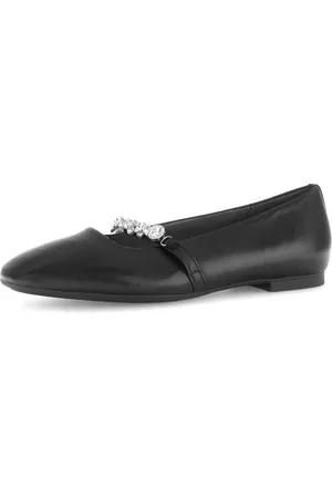 Gabor Ballerina, Blockabsatz, Bequemschuh, Flats mit funkelnden Schmucksteinen