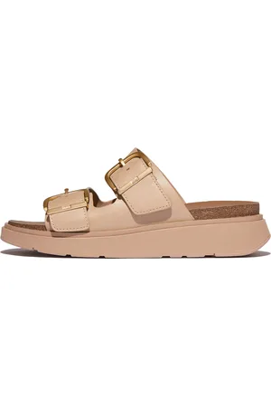 FitFlop Pantolette »GEN-FF«, Keilabsatz, Sommerschuh, Schlappen mit Microwobbleboard-Innensohle