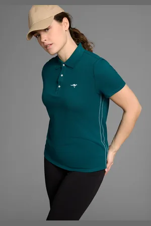 KangaROOS Poloshirt, Kurzarm, unifarben, Polokragen, aus Baumwolle