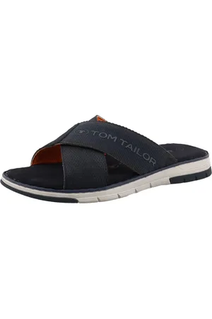 TOM TAILOR Pantolette, Sommerschuh, Schlupfschuh, Bequemschuh mit plakativem Logoschriftzug