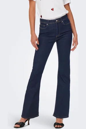 ONLY Bootcut-Jeans »ONLWAUW LIFE HW FLARED RINSE DNM«, mit Stretch