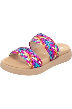 Remonte Pantolette, Plateau, Bequemschuh, Sommerschuh mit Riemchen in Flechtoptik