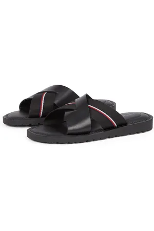 Tommy Hilfiger Pantolette »CORE HILFIGER LH CRISS C SANDAL«, Sommerschuh, Flats, Schlappen mit gepolsterter Innensohle