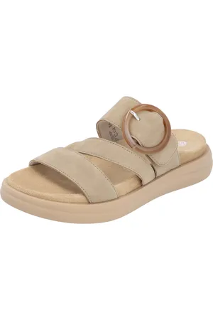 Remonte Pantolette, Sommerschuh, Schlupfschuh, Komfortschuh mit großer Zierschnalle