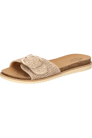 Mustang Pantolette, Flats, Sommerschuh, Sandale in Flechtoptik
