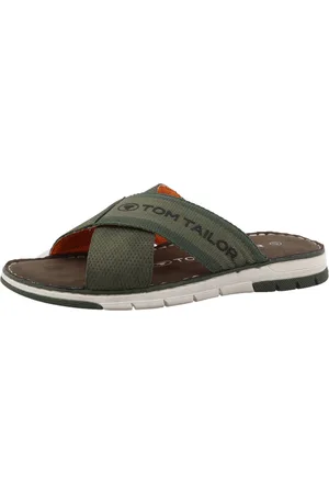 TOM TAILOR Pantolette, Sommerschuh, Schlupfschuh, Bequemschuh mit plakativem Logoschriftzug