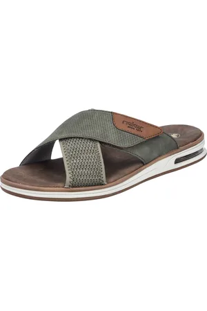 Rieker Pantolette, Sommerschuh, Strandschuh, Schlappen, Hausschuh mit Klettverschluss