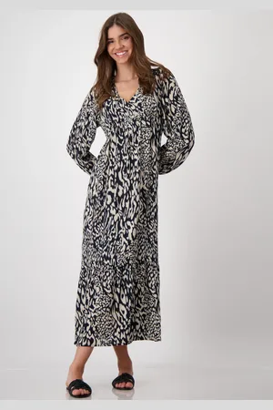 monari Maxikleid, mit Animalprint